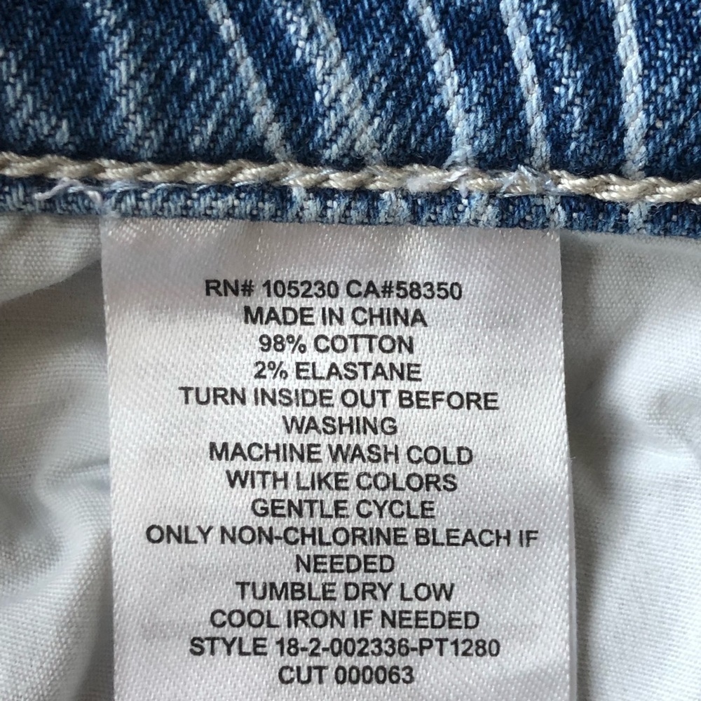 Current Elliott Stiletto Skinny Raw Hem Leaf Print 28 - Picture 9 of 11